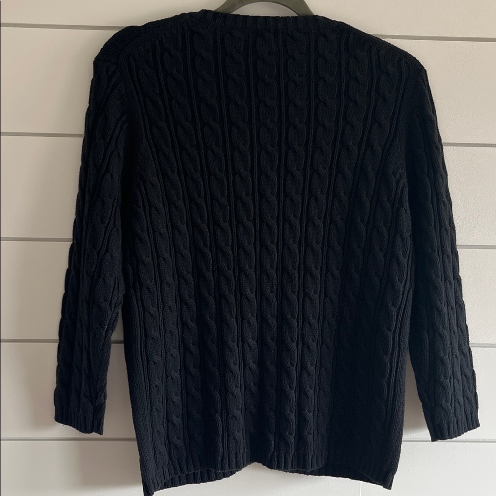 GAP Women’s Black Cable Knit Button Down Cardigan Sweater - Picture 4 of 4